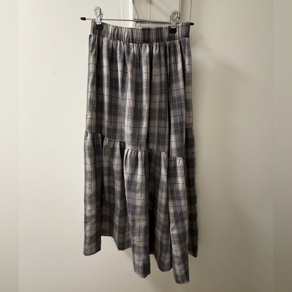 The Collective Plaid Tiered Midi Skirt – Size S - Picture 4 of 4